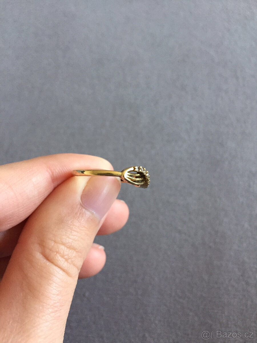 Prodám zlatý prsten se zirkony - 5
