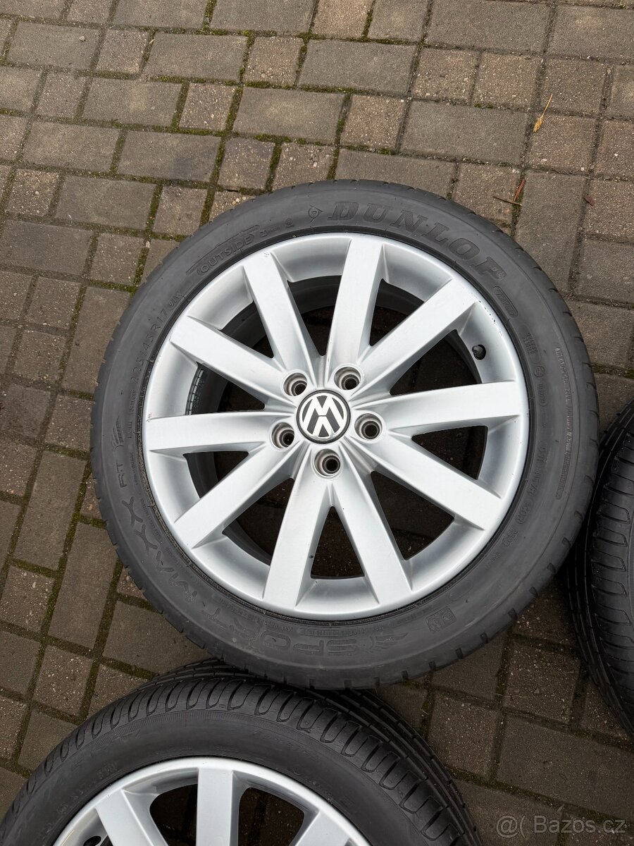 ORIGINÁL Alu Volkswagen PORTO R17, 5x112 - TOP STAV - 5