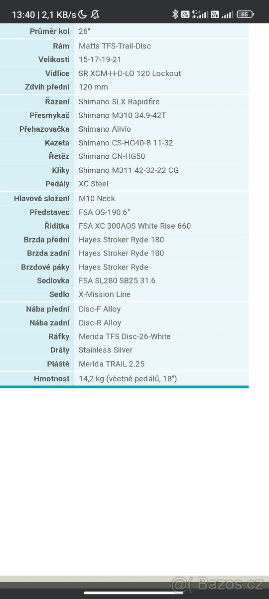 Kolo Merida tfs trail 100 - 5