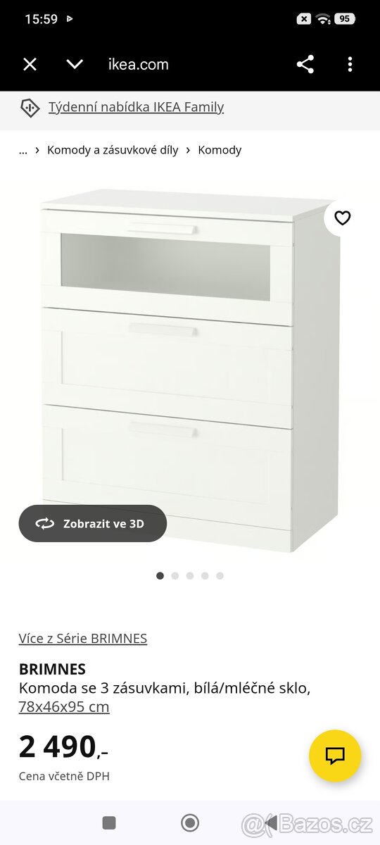 Prodám komodu IKEA BRIMNES - 5