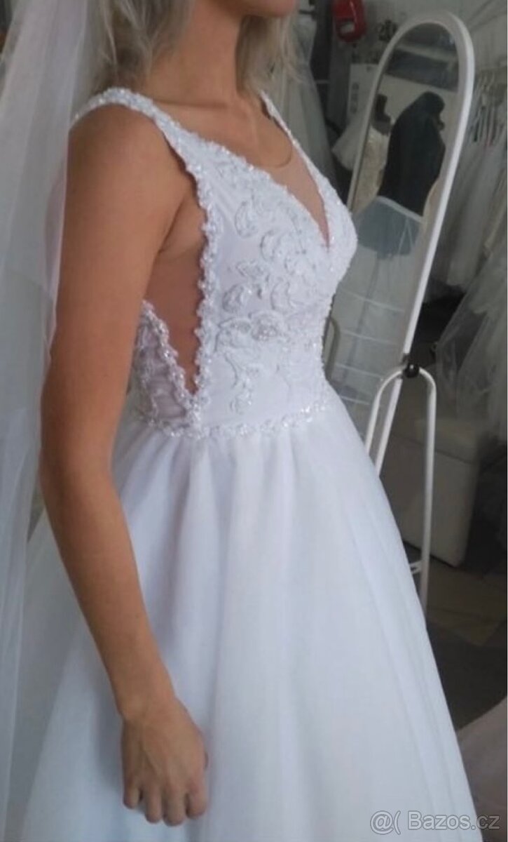 Svatební šaty M - 5