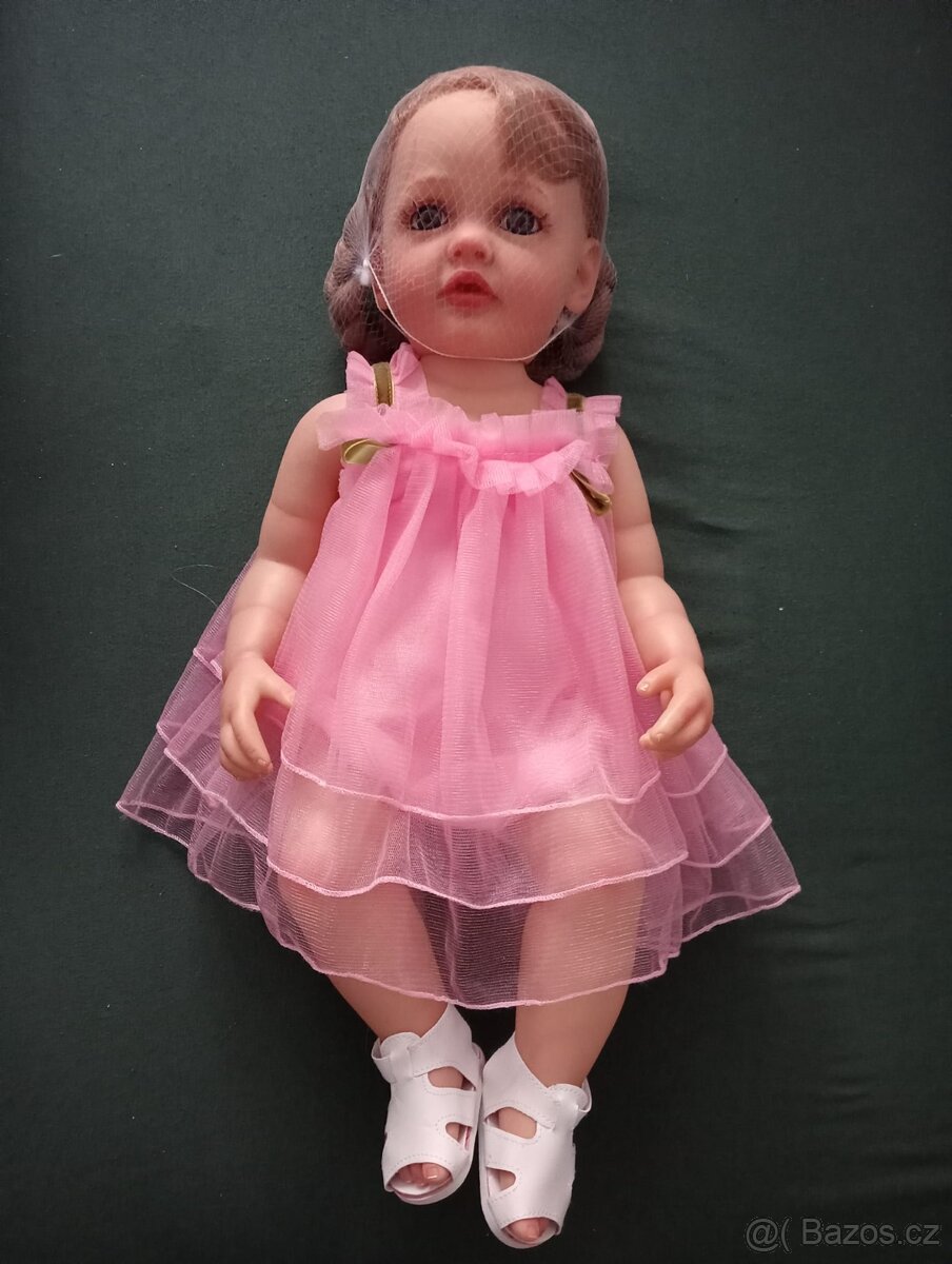 panenka celovinyl v růžových šatičkách, s botami - 5
