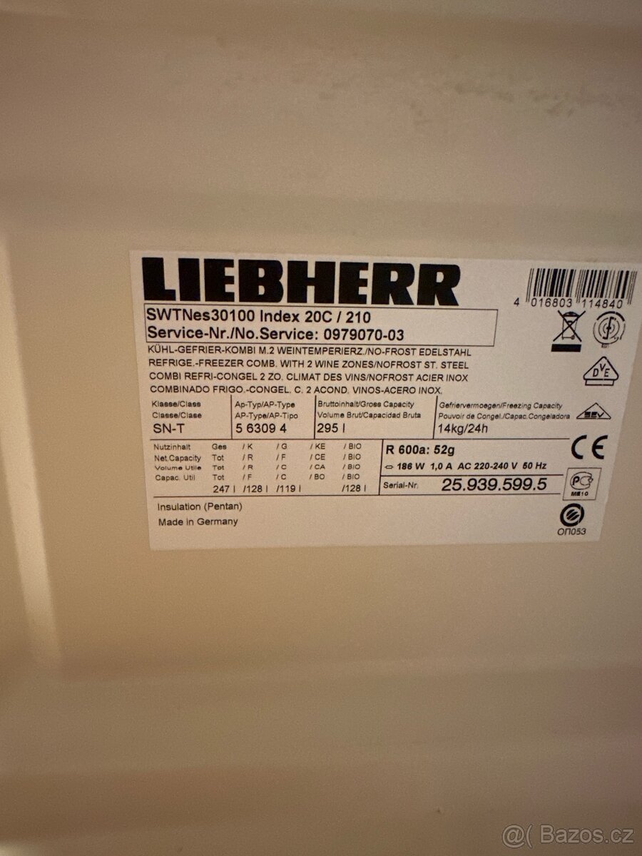 Vinoteka liebherr s mrazakem - 5