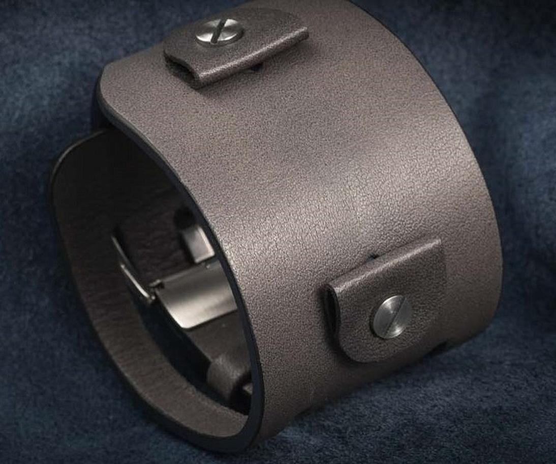 Kožený široký řemínek č.15 k hodinkám - 5