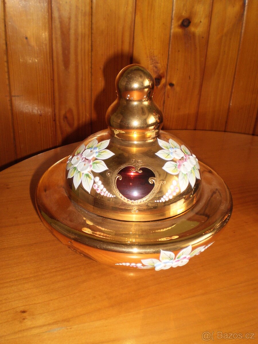 novoborské sklo - bohatě zdobené - 3 kusy ++NOV++ - 5