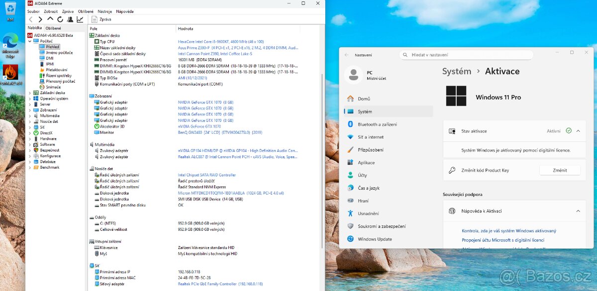 i5-9600KF / GTX 1070 8GB / 16GB RAM / SSD M.2 1TB - 5