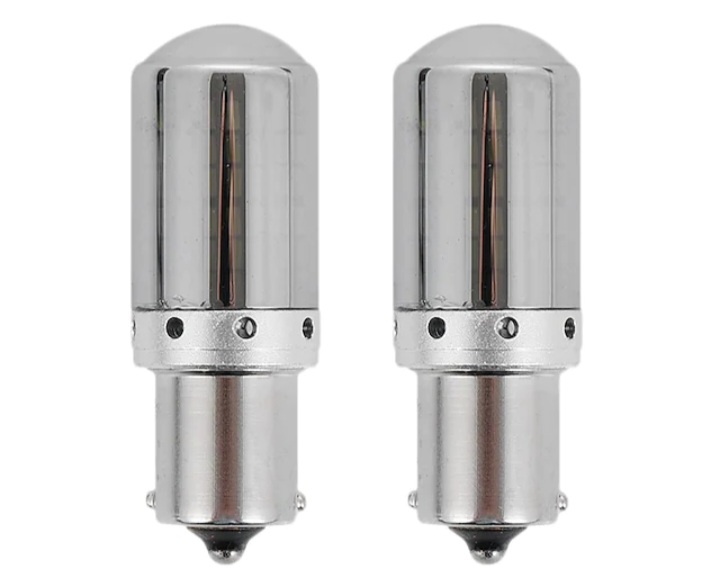 Žárovky do blinkrů LED BAU15S chromový efekt - 5