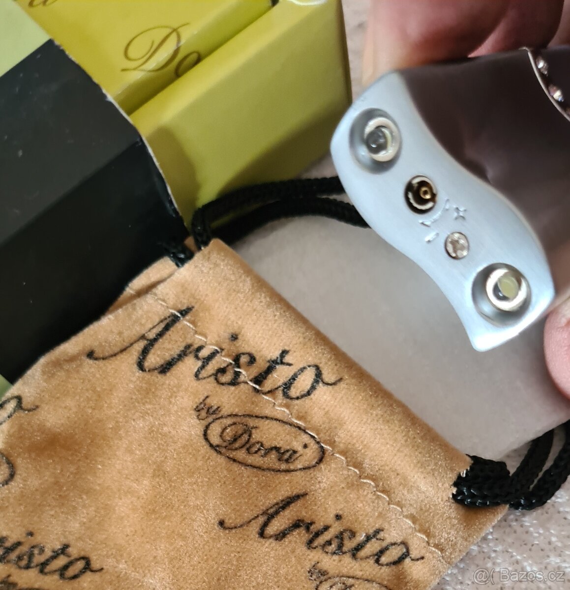 Luxusní zapalovač Aristo Diamond turbo plamen a svítící diod - 5