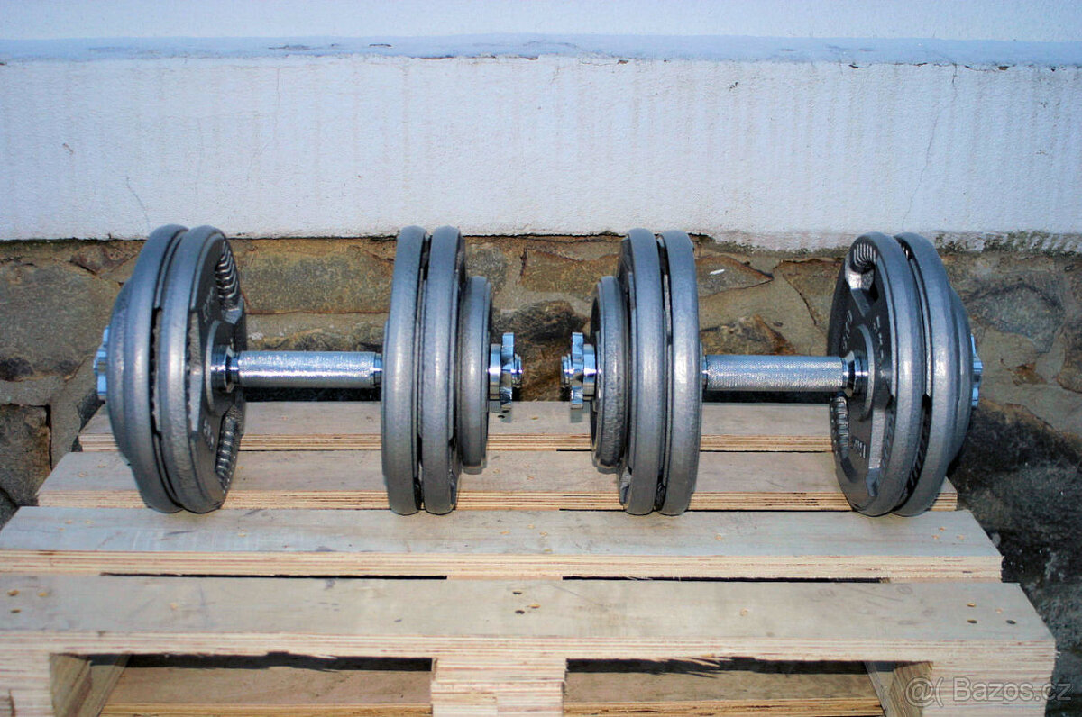 Nakládací činky 2x27,5kg za 3990,- NOVÉ - 5