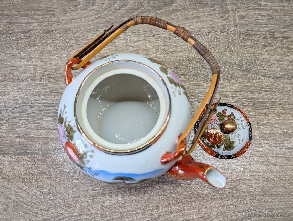 Porcelánová čajová konvice s orientálními motivy - 5