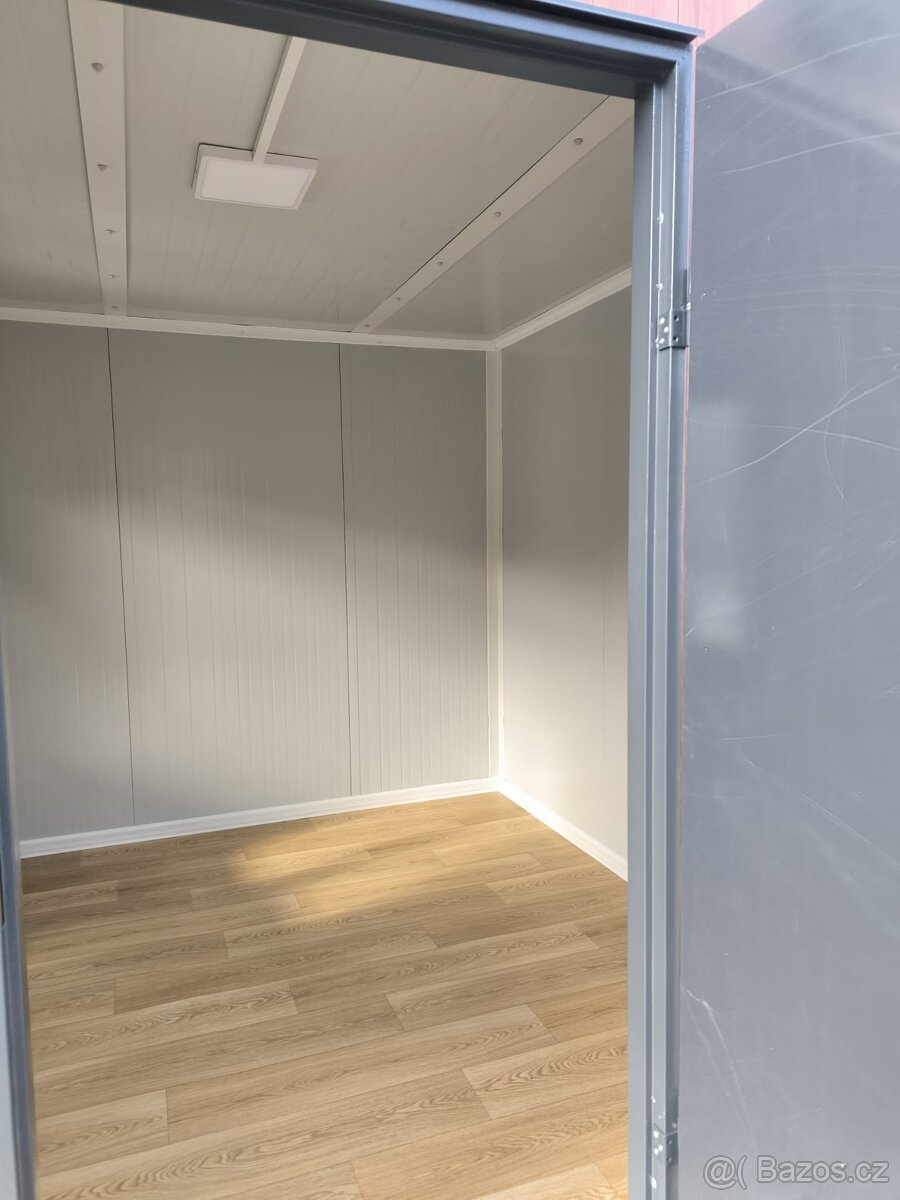 stavební buňka IHNED, dřevodekor 3 x 3 metry - 5