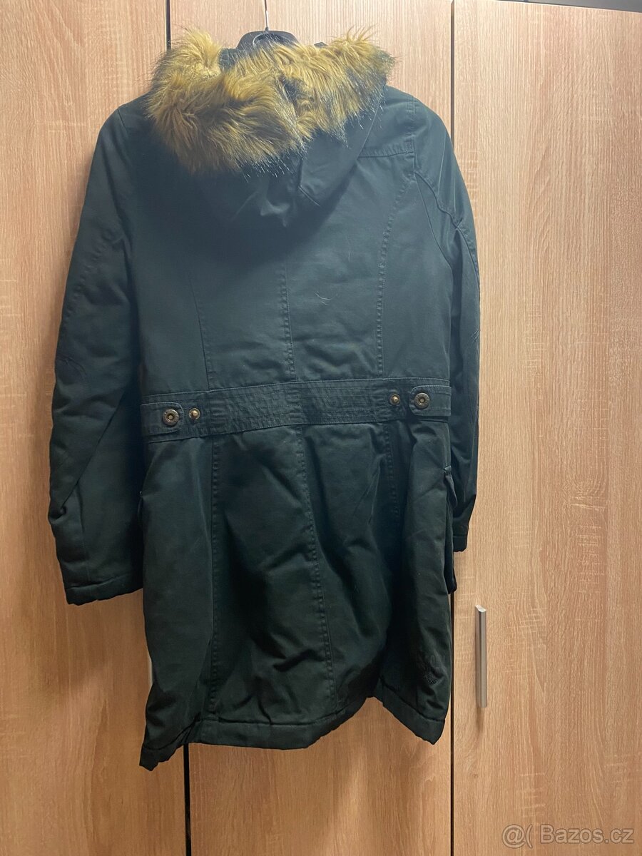 Černý kabát dívčí dámský zimní - 5