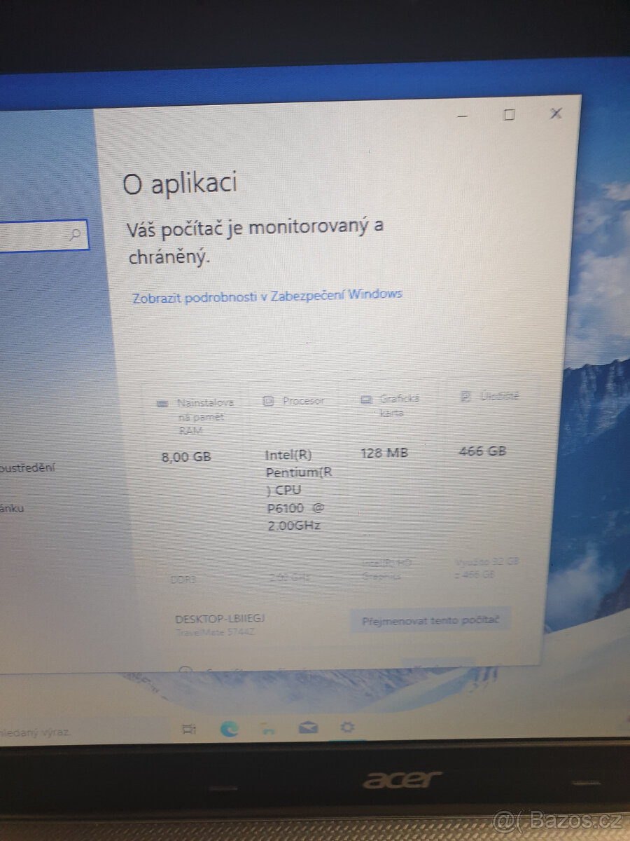 Acer TravelMate 5744 15,6 , 8/500 GB, Win. 10 - 5