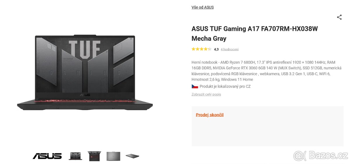 ASUS TUF Gaming A17 FA707RM-HX038W Mecha Gray - 5