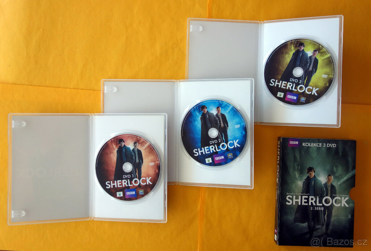 3 DVDset: Sherlock /2. série 2011/NEPOUŽITÉ,NEHRANÉ 100%stav - 5