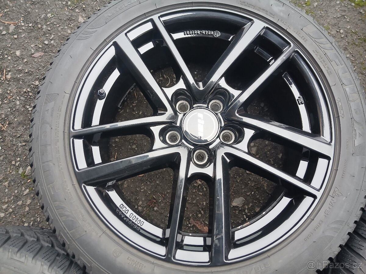 Prodám sadu ALU kol Rial 215/50R17 zimní - 5