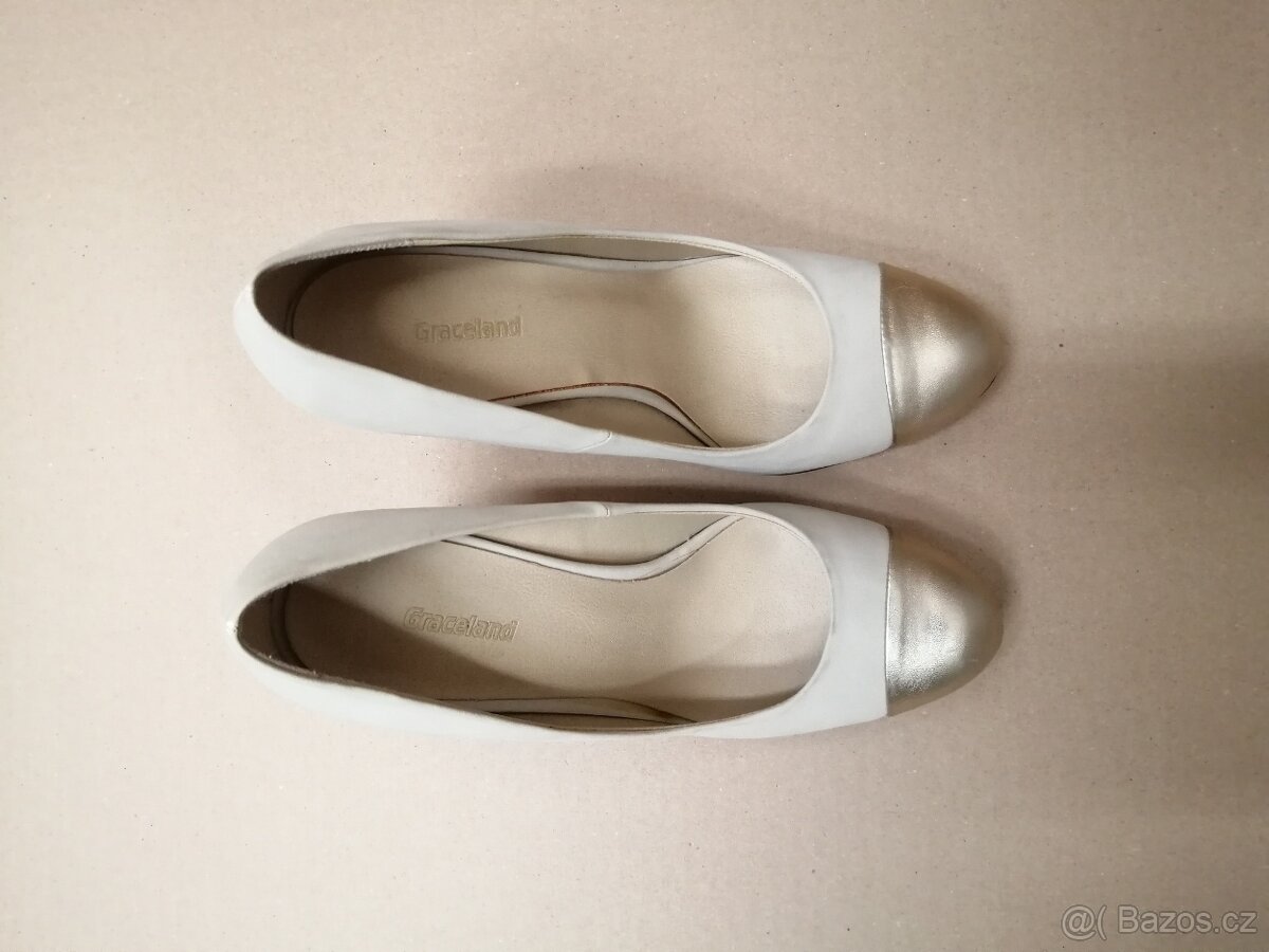 Krémové lodičky vel.38 - 5