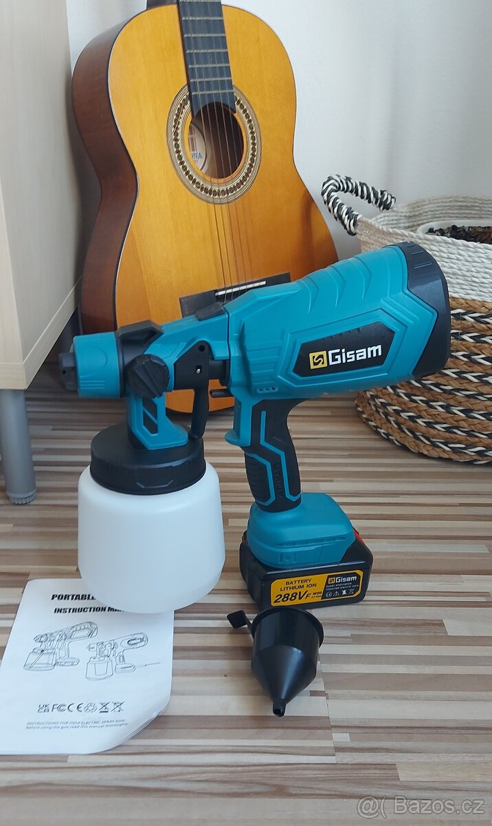 Stříkací Aku pistole Gisam, pro baterie Makita 18V, nová. - 5