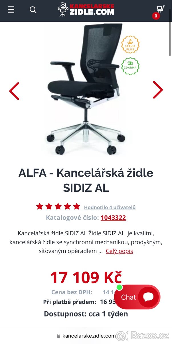 kancelářská židle Sidiz Alfa-více ks - 5
