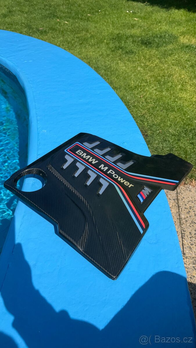 BMW M5 f90,M8 X5M X6M karbonový kryt motoru original - 5