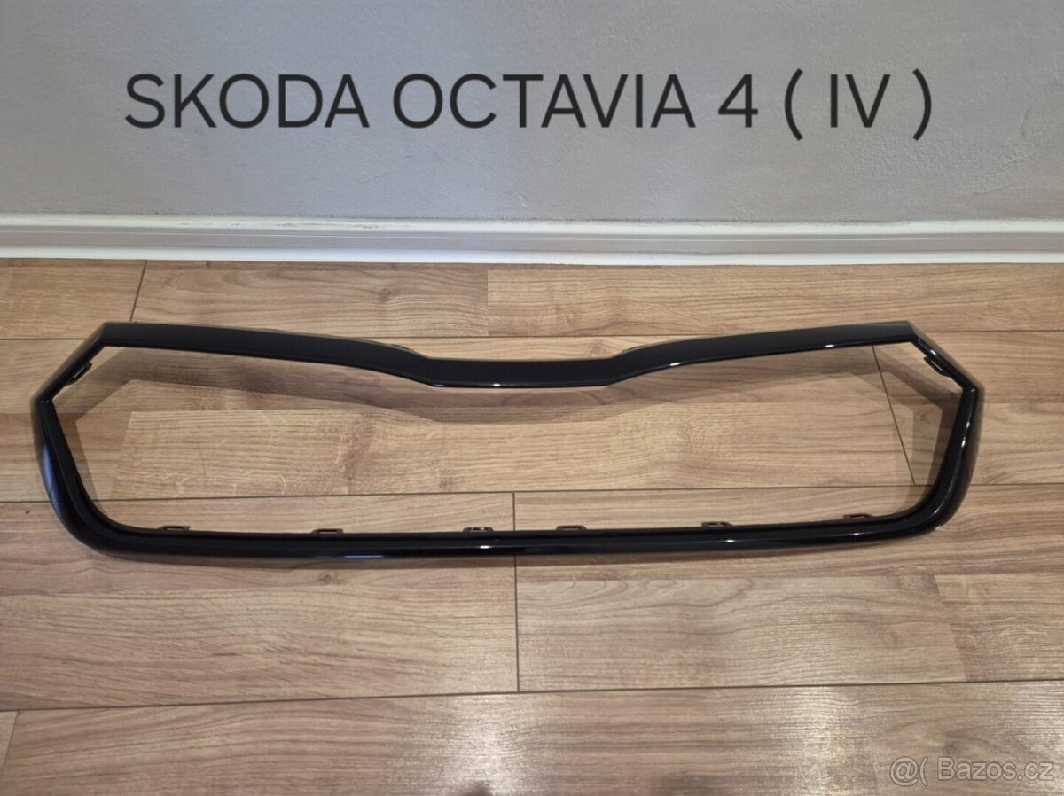 PREDNI MASKA OCTAVIA 3 / 3FL / 4 RAMECEK GRILU MASKY CERNY - 5