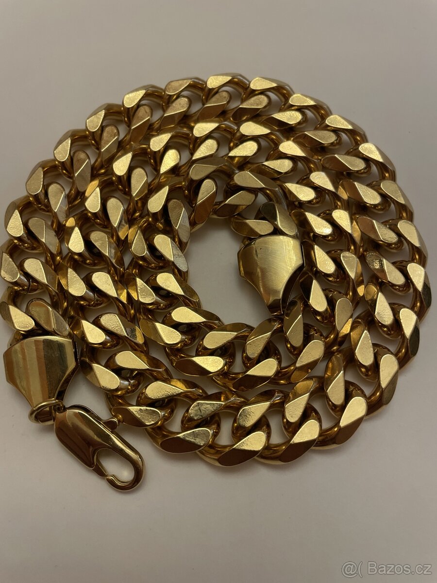 Pozlacený masivní řetěz - 5