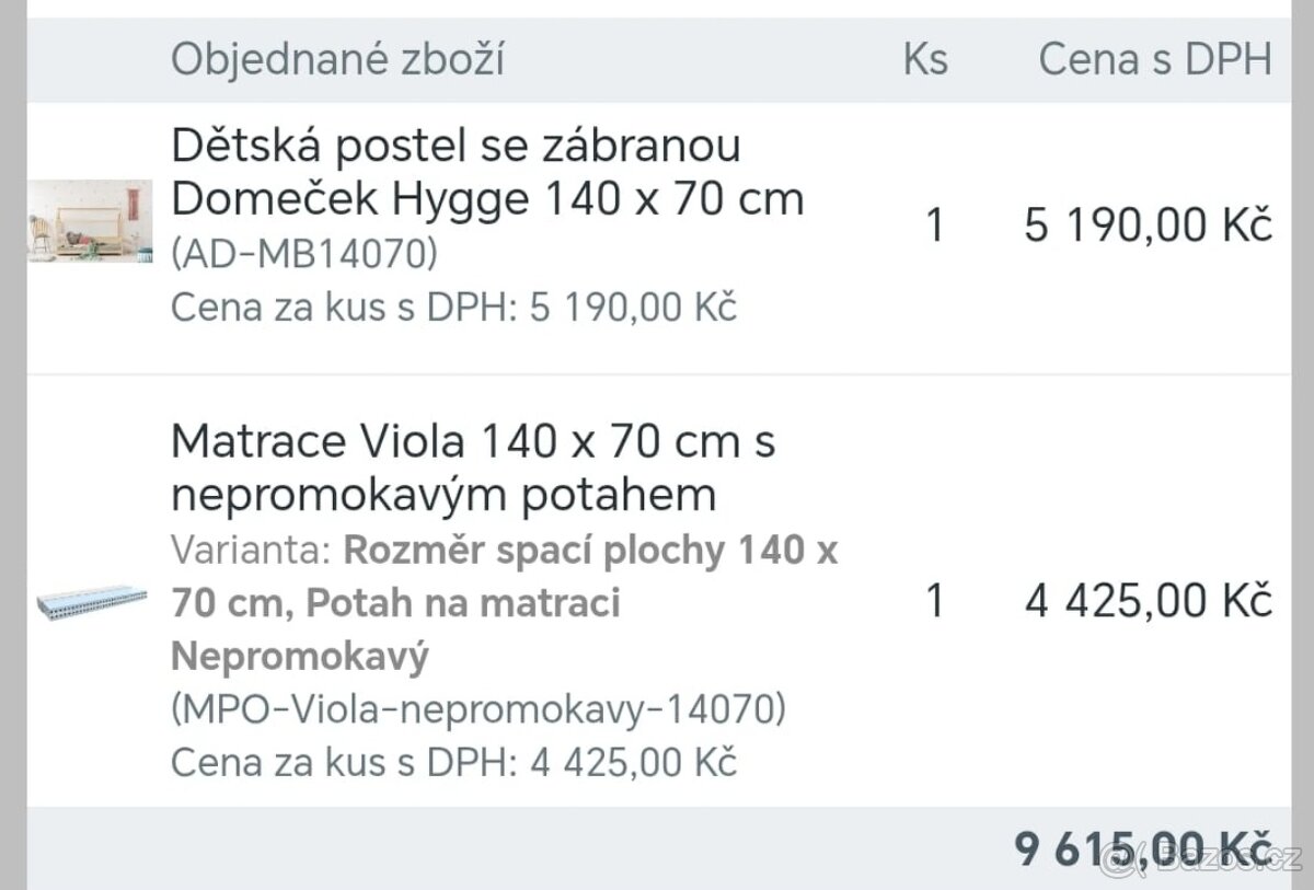 Dětská postel + matrace - 5