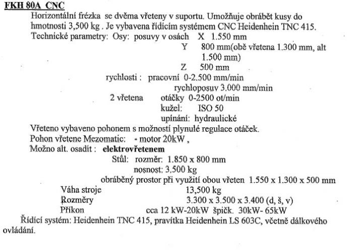 Frézky - horizontální FKH 80 A po GO - 5