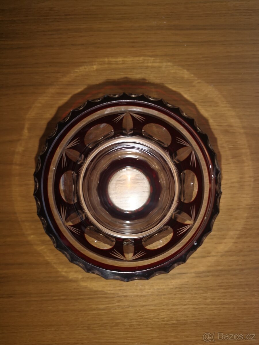 Skleněná starodávná váza - 5