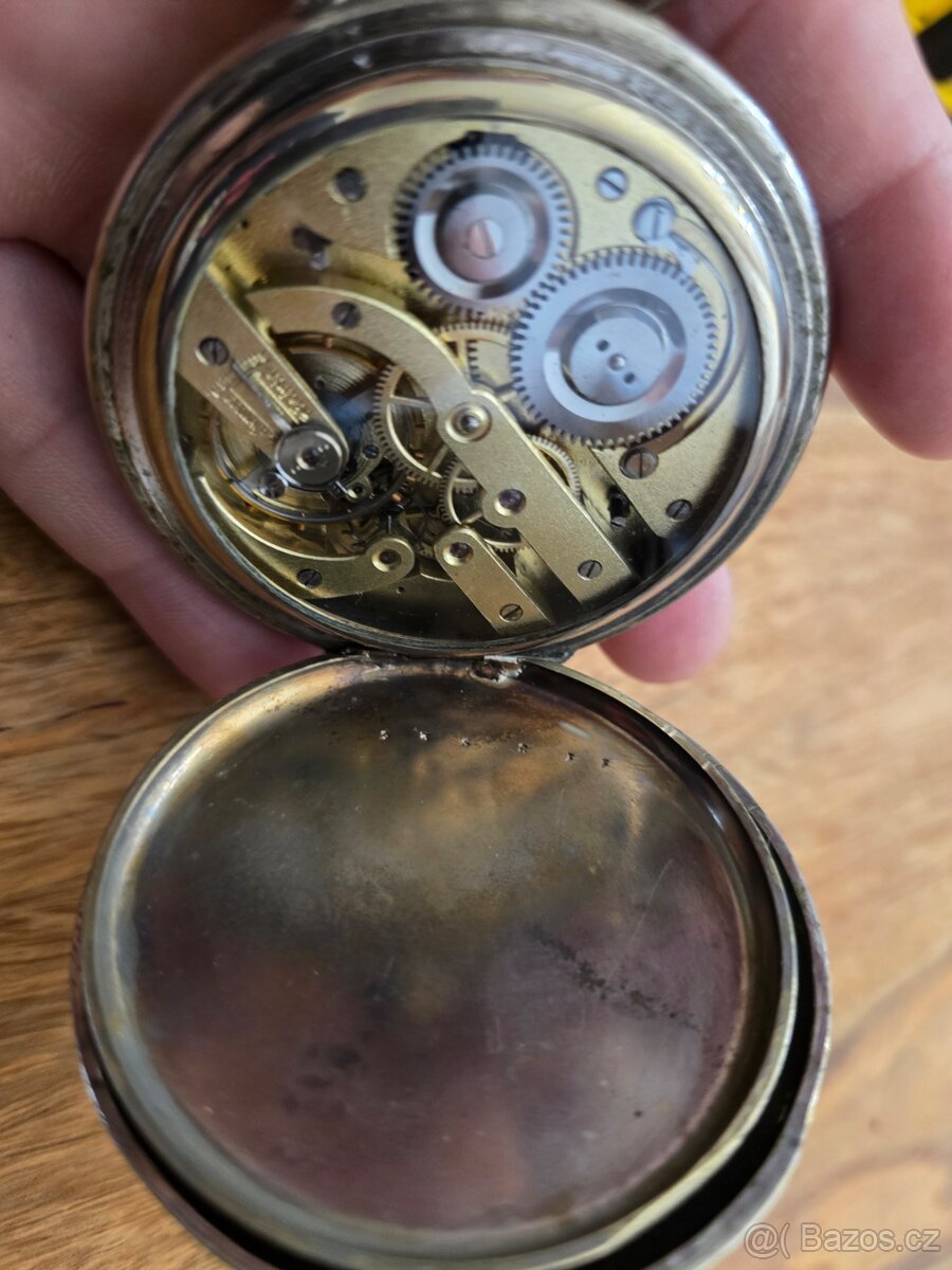 Starožitné kapesní hodinky s kalendářem a lunárními fázemi - 5
