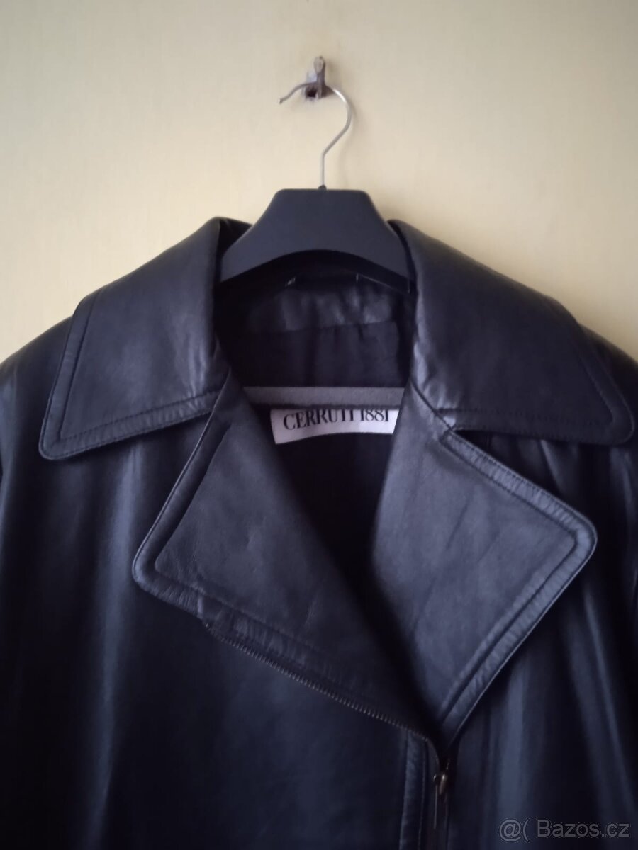Pánská kožená bunda Cerrutti, velikost M - 5