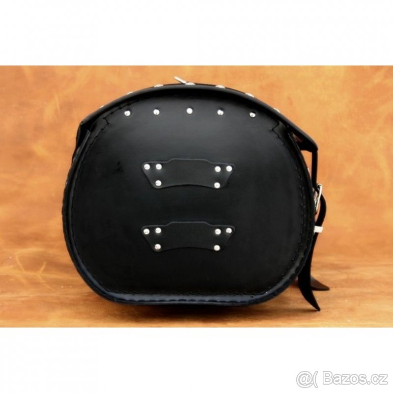 Kožený kufr - válec na chopper 60cm typ 06A - 5