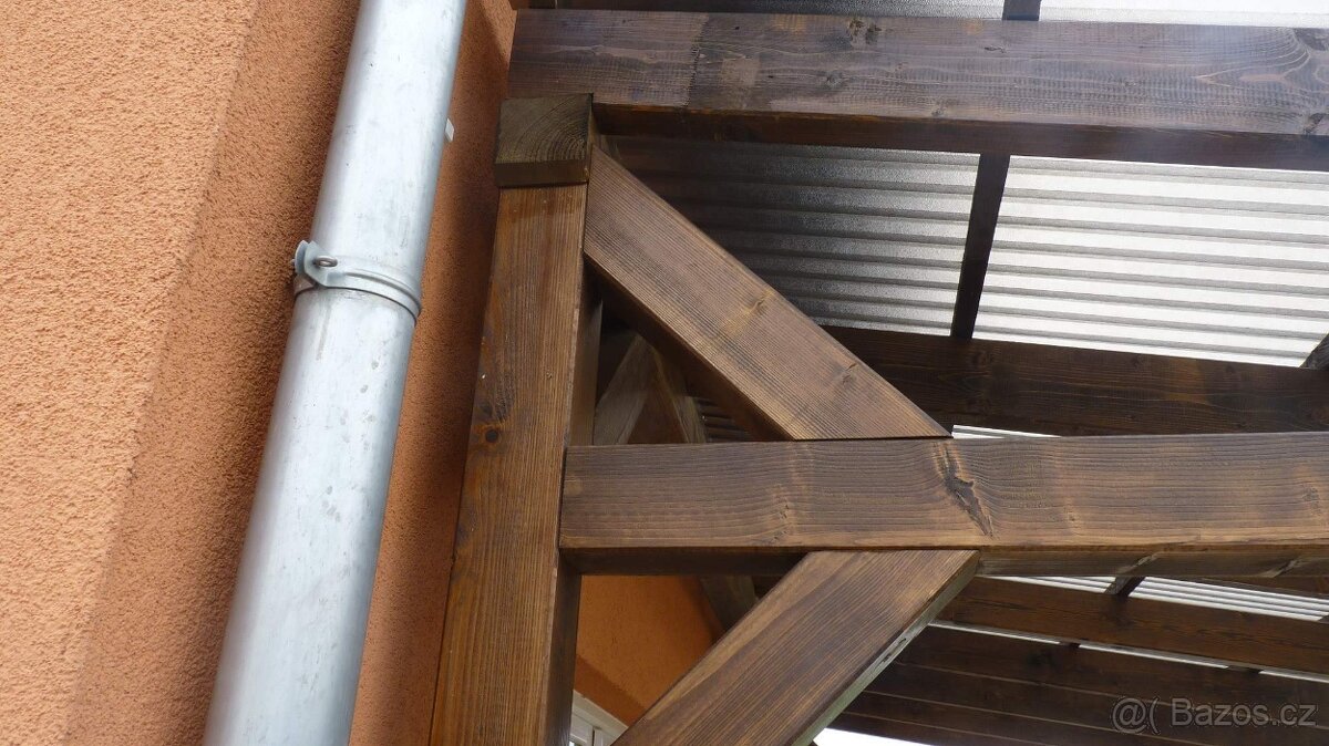 Pergola 6x4m, přístřešek stání pro auto, posezení - 5