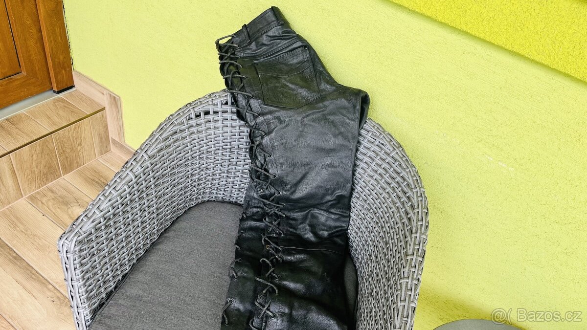 Dámské kožené kalhoty vel. 40 - 5