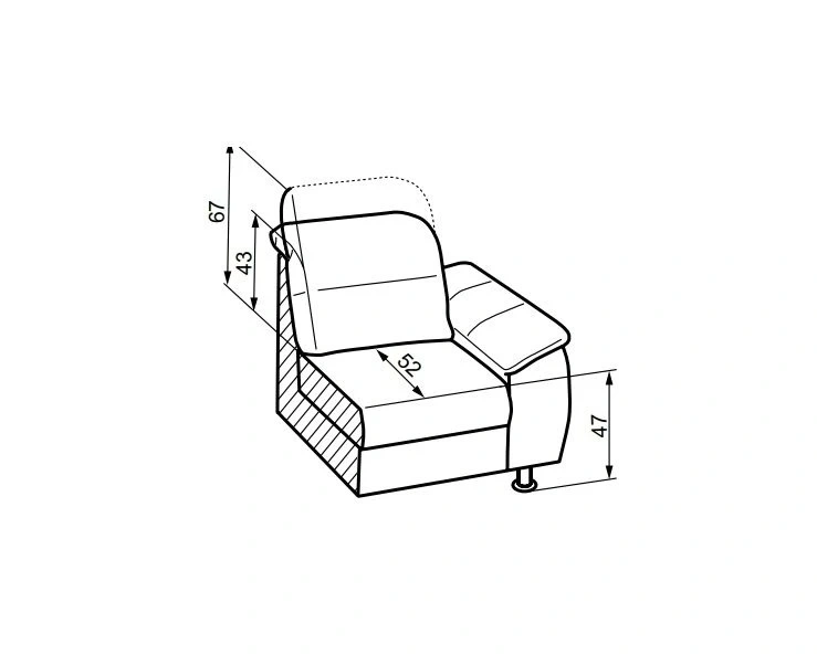 Sedačka s úložným prostorem a taburetem-rozkládací - 5