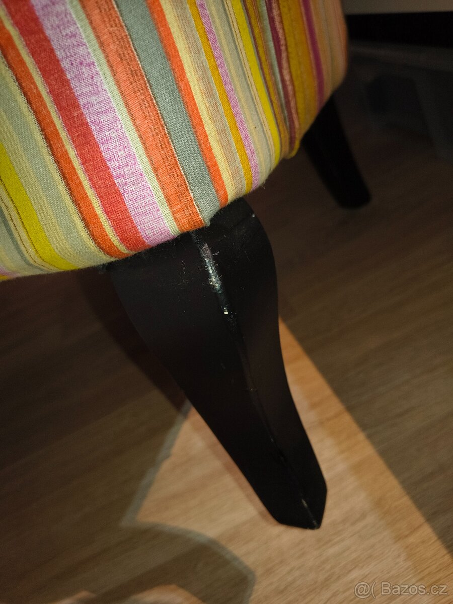 Krásné patchwork křeslo, ušák - 5