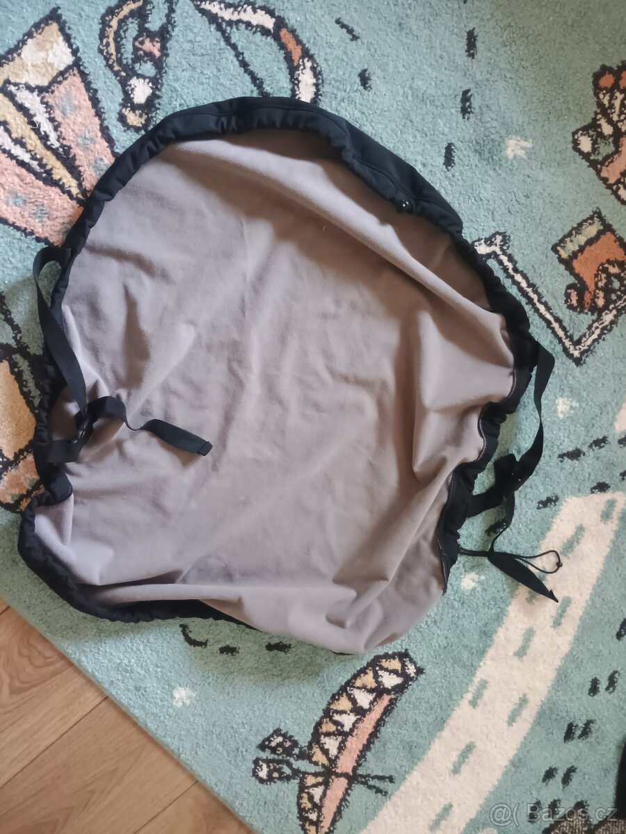 Nosítko Manduca, vínová + softshell pláštěnka - 5