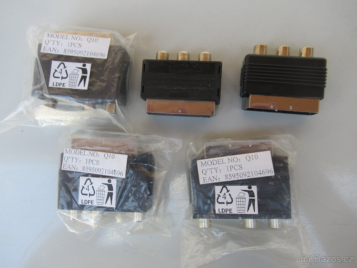 Propojovací kabely a konektory cinch a scart + síťové šňůry. - 5