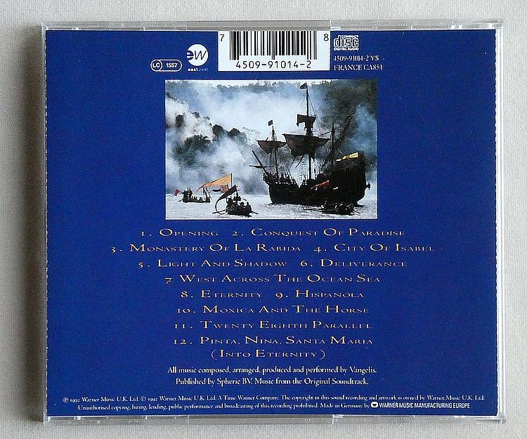 CD Vangelis - 1492 Conquest of Paradise (1992) - 5