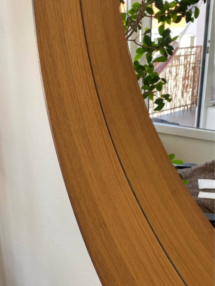 Moderní krásné nadčasové dřevěné zrcadlo IKEA - ořech 80 cm - 5