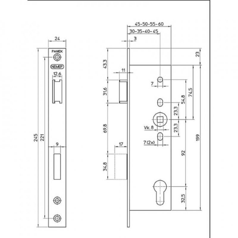 Panikový zámek NEMEF 9670 - 5