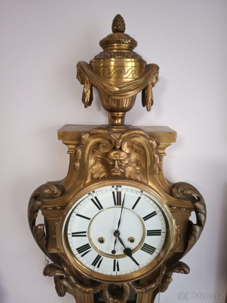 Bronzové zlacené hodiny - 5