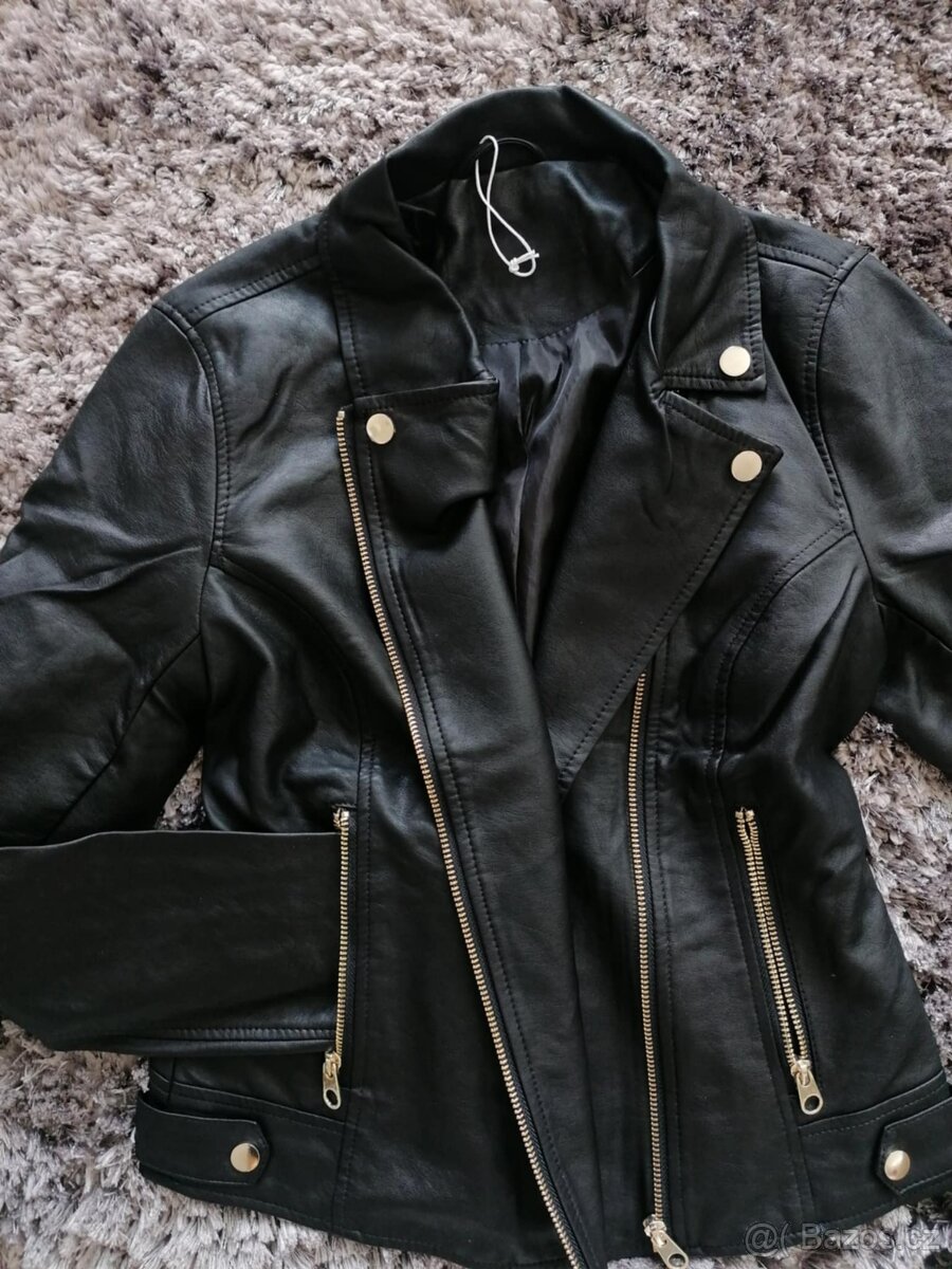 nová koženková bunda, vel. S - 5