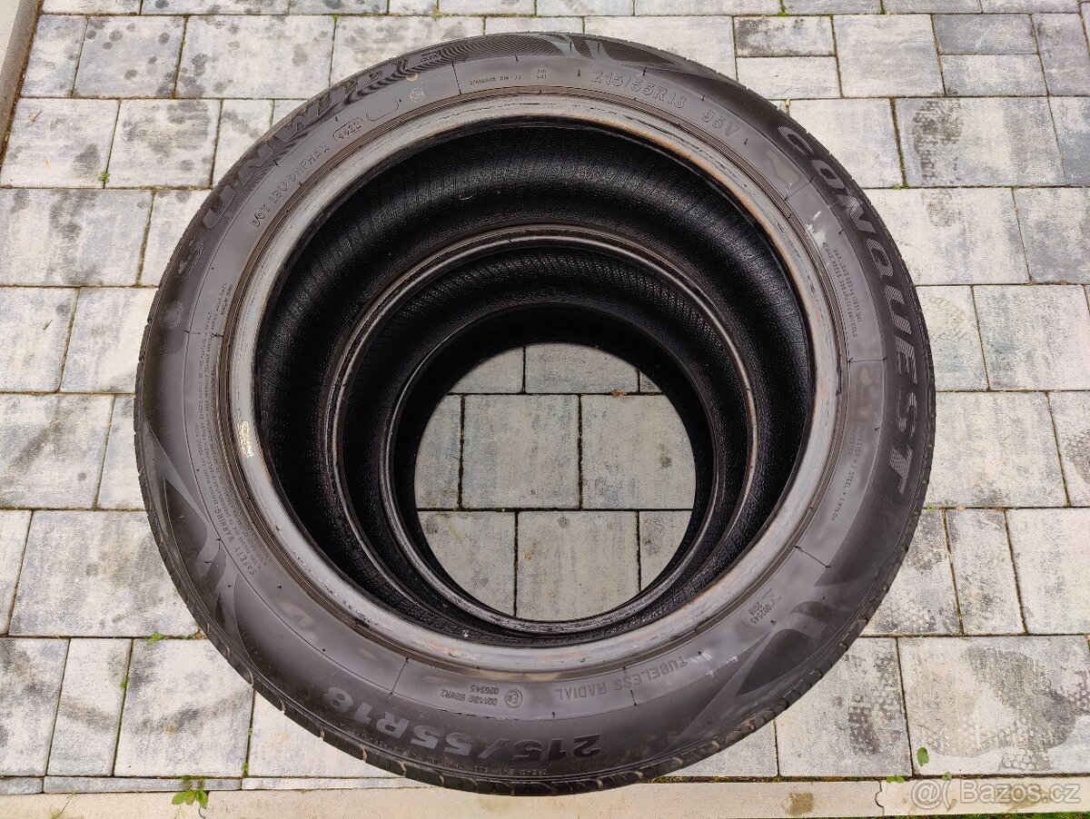 4ks letní pneu Sunwide 215/55 r18, cena za všechny 4 - 5