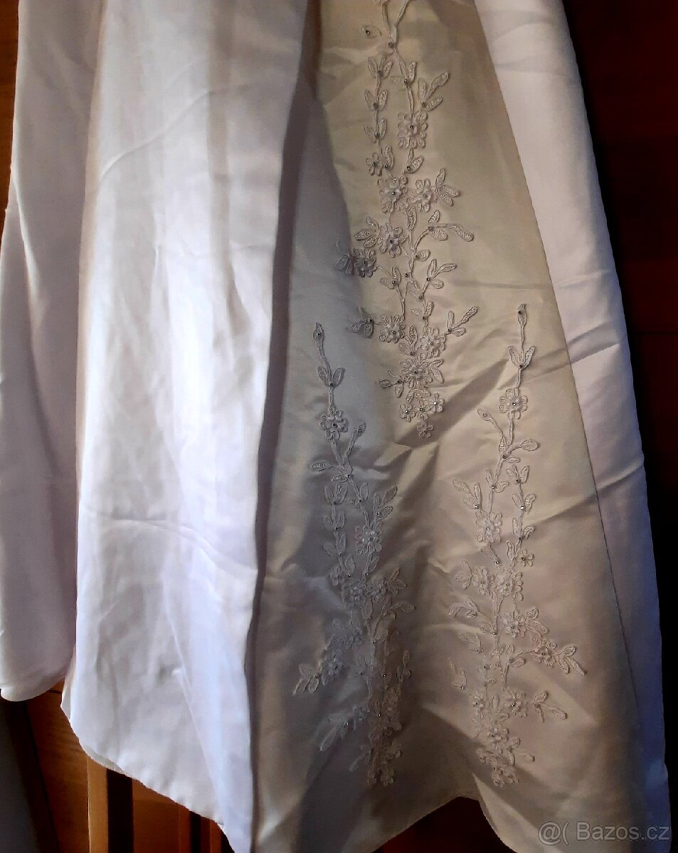 Svatební bílé šaty vel.38 - 5