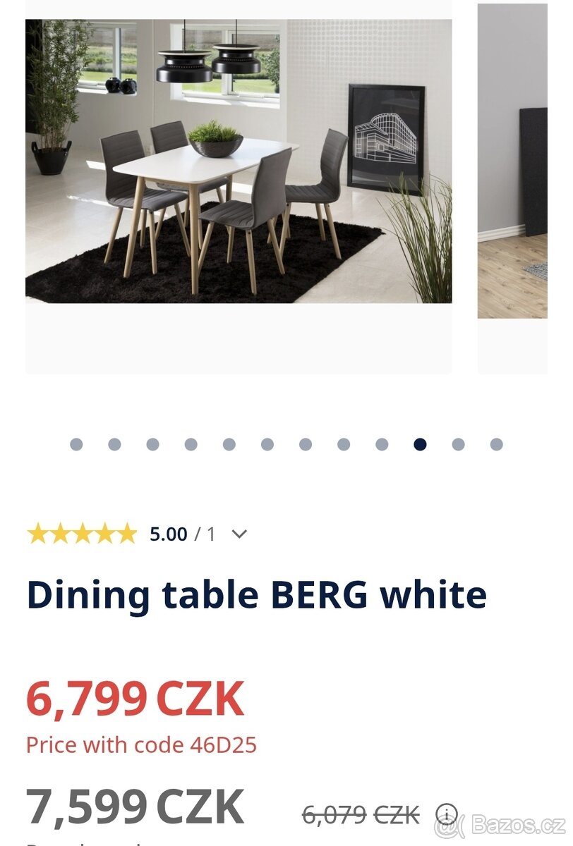 Dining table BERG (Size 150×80×76) - 5