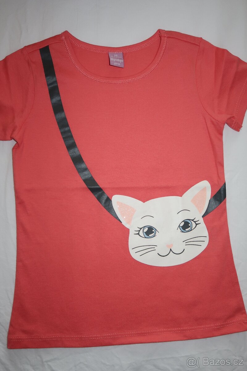 Růžové tričko _ vel. 98 - NOVÉ - 5