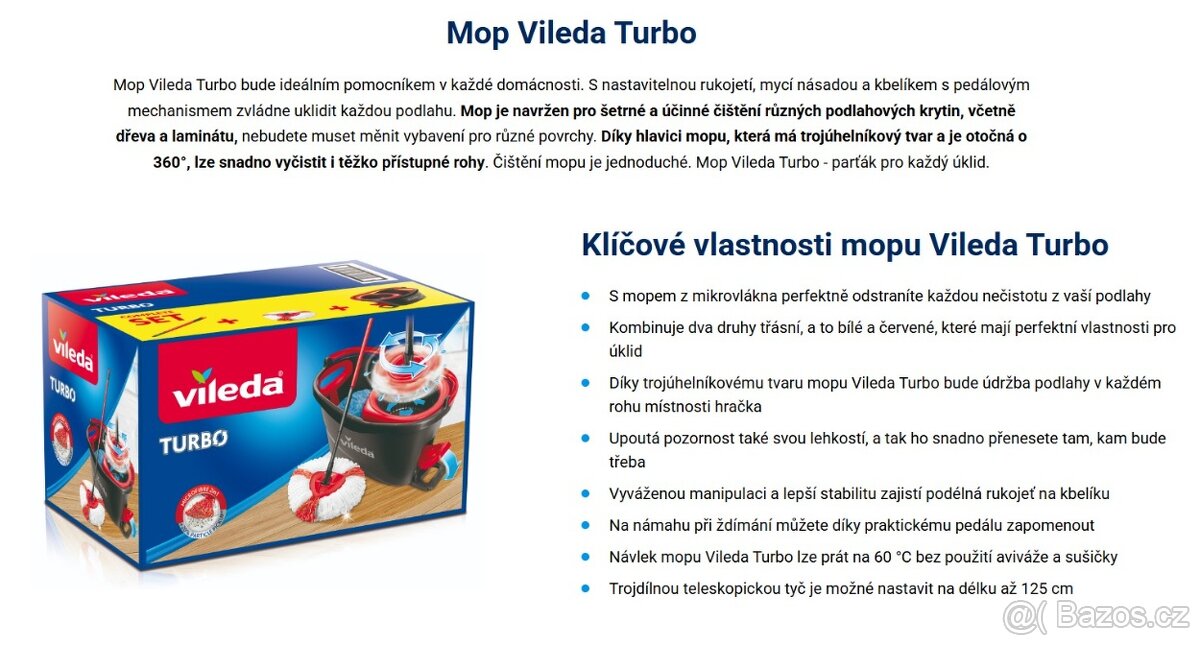 Mop Vileda Turbo + kbelík - 5
