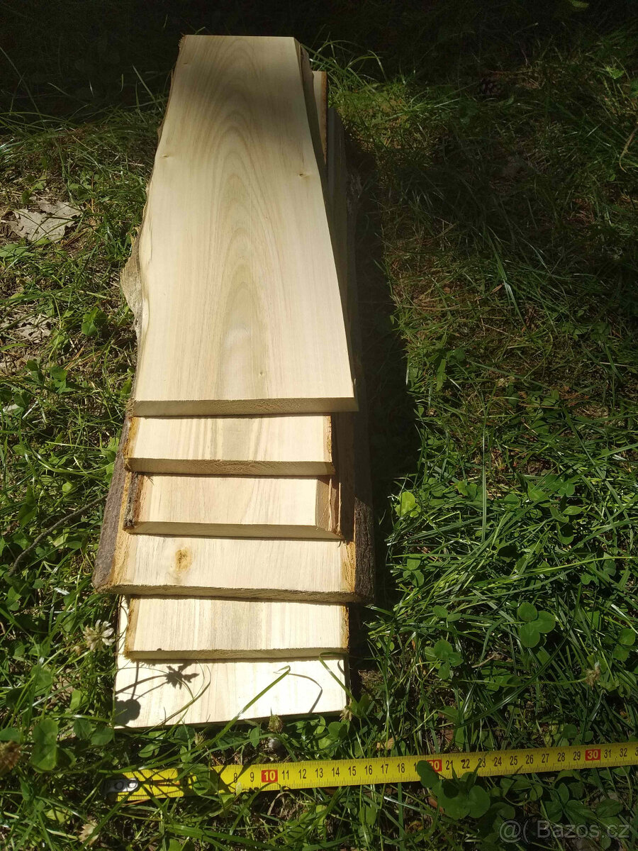 lipová prkna síla 25mm, vhodné na podložky pod trofeje, - 5