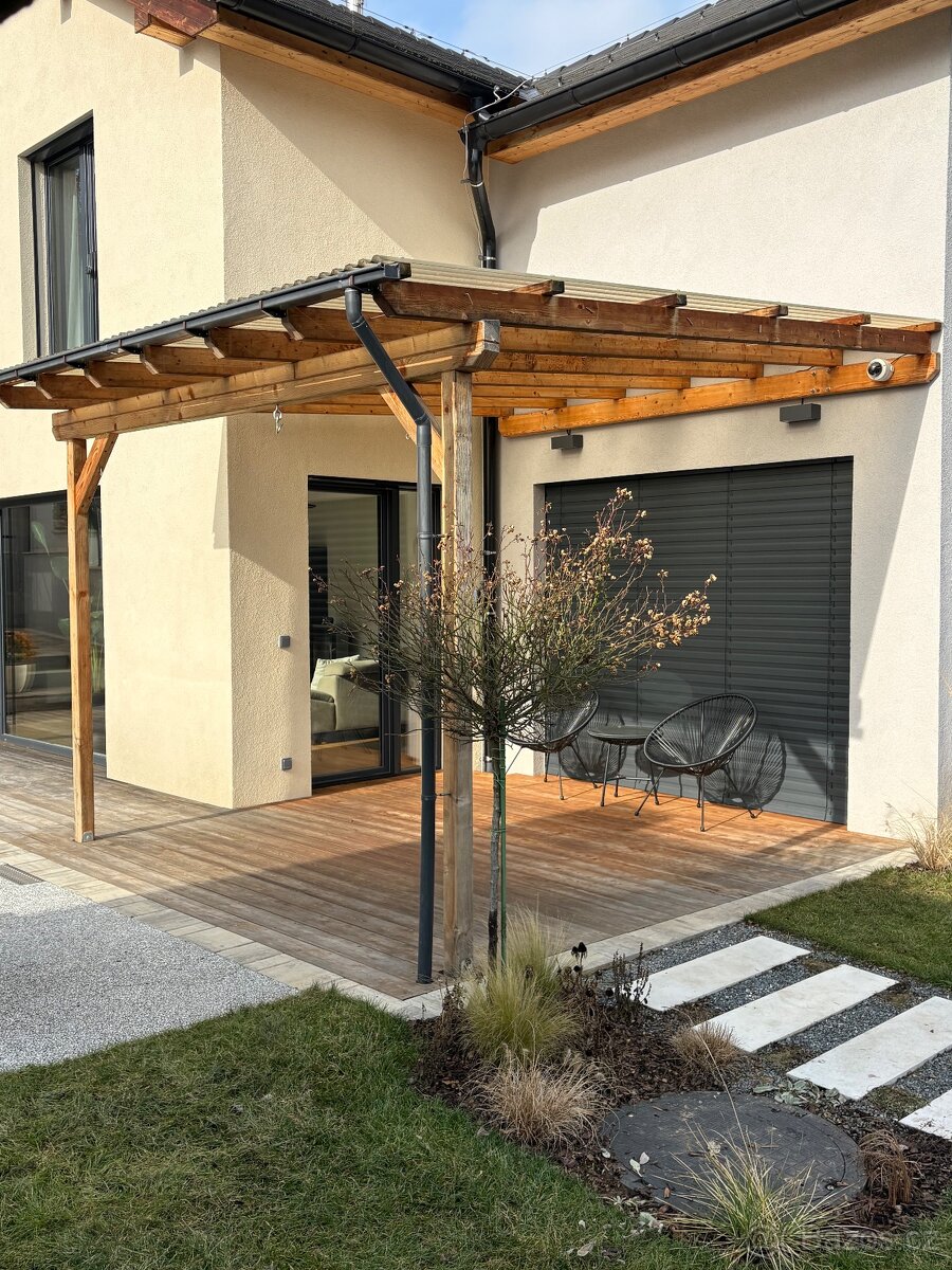 Dřevěná pergola s krytinou 4x3,7 m - 5